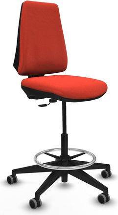 Piqueras y Crespo Taburete Ergon&oacute;mico Piqueras Y Crespo Naranja Oscuro Respaldo Ajustable