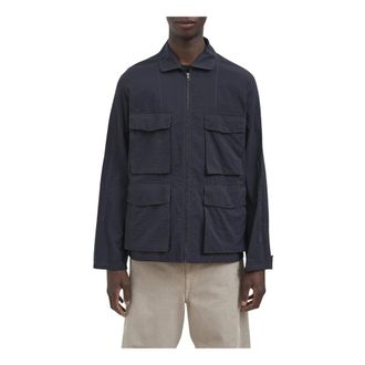 Christophe Lemaire Light Jackets, male, Black, Size: M Giacca in Cotone Tecnico