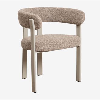 Sklum Set di 4 sedie da pranzo con braccioli imbottite e in ferro Jolie SKLUM