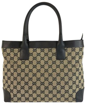 Gucci Black Gg Canvas Tote (Authentic Pre-Loved)