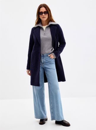 Contemporaine Womens Two-button felt overcoat
