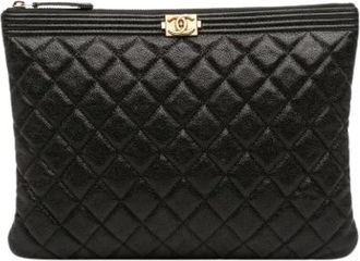 Chanel Pre-owned Clutches, female, Black, Size: ONE SIZE Pre-owned Clutch