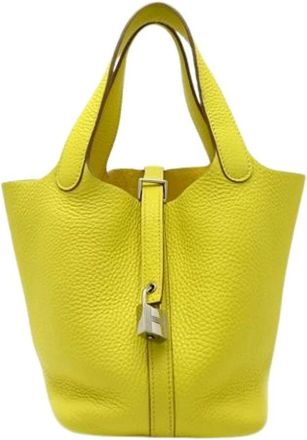 Herm&egrave;s Bolso Cubo Pre-owned Vintage - Pre-owned - Mujer - Amarillo - ONE SIZE