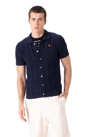 Members Only Mens JC Polo Cable-Knit Sweater in Navy at Nordstrom, Size Xx-Large