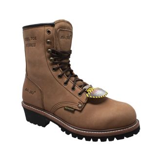 Adtec AdTec 9 Super Logger Steel Toe Boots for Men Leather Goodyear Welt Construction & Utility Footwear