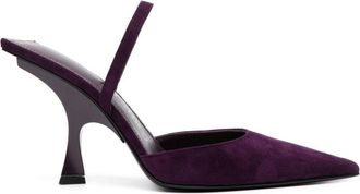 The Attico Ester 95mm slingback mules - women - Suede - 36 - Purple