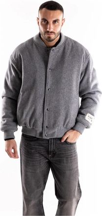The Editor Bomberjassen - Heren - Bomber jackets - Grijs - XL - Polyester - Jassen