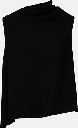 Vince Draped asymmetric cr&ecirc;pe top