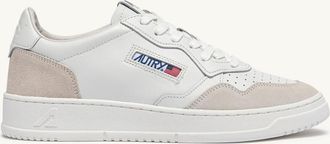 Autry MEDALIST LOW SNEAKERS IN WHITE LEATHER AND SUEDE