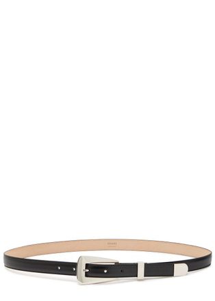 Khaite Lucca Leather Belt - Black - 90 (UK 14 / XL)