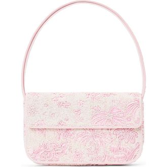 Staud Tommy Beaded Shoulder Bag in Ivory/cherry Blossom Toile at Nordstrom