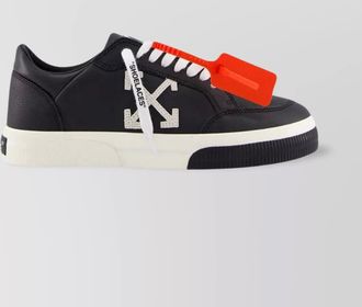 Off-white modern low top leather sneakers