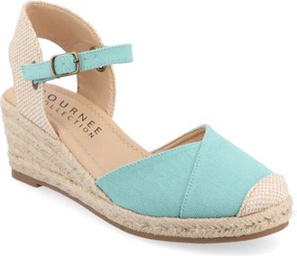 Journee Collection Women & apos;s Ashlyn Medium and Wide Width Espadrille Wedge Sandals