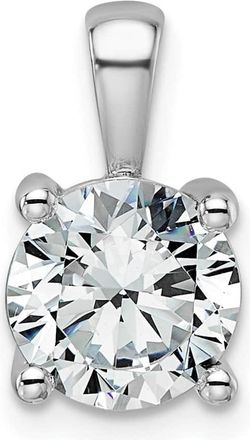 Diamond2Deal 14k White Gold 2 Ct Lab Grown Diamond Round Pendant