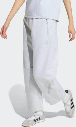 adidas adidas Performance - Z.N.E. - Pantaloni con fondo aperto grigio chiaro m&eacute;lange