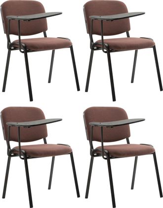 Clp Clp - Juego De 4 Sillas Ken En Tela Con Mesa Plegable Marr&oacute;n