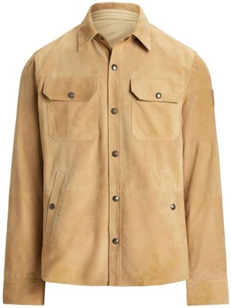 Polo Ralph Lauren suede jacket - men - Recycled Polyester/Goat Skin - M - Neutrals