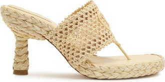 Chloé Isla Raffia Heeled Sandal - Beige - 41 (IT41 / UK8)