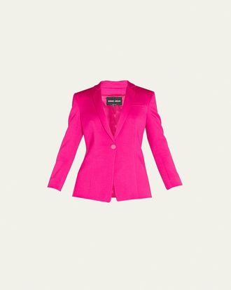 Giorgio Armani Virgin Wool Tuxedo Blazer