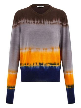 Ferragamo Trui met tie-dye print - Bruin