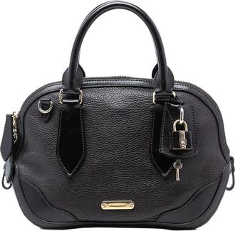 Burberry Pre-owned Handbags, female, Brown, Size: ONE SIZE Pre-owned Leather Satchel