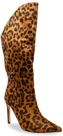 Chase + Chloe by Intouch Footwear Adonis Asymmetric Stiletto Boot in Leopard Suede at Nordstrom Rack, Size 7.5