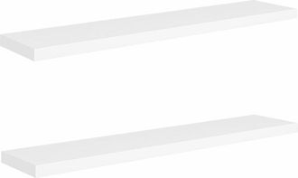 vidaXL Vidaxl - Estantes flotantes de pared 2 uds mdf blanco 120x23,5x3,8 cm