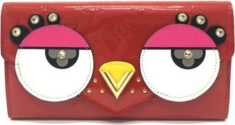 Louis Vuitton Cerise Red Color Monogram Vernis Long Wallet (Bi-Fold) (Pre-Owned)