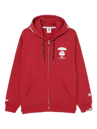 Aape By A Bathing Ape Moonface hoodie - men - Cotton/Polyester - L - Red