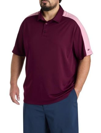 Reebok Big & Tall Colorblocked Polo Shirt in Black Cherry at Nordstrom, Size Xx-Large