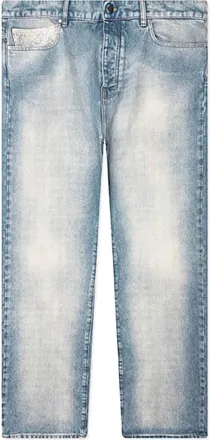 Amiri Straight Fit Jeans, male, Blue, W34, Released Hem Straight Jeans