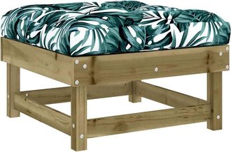 vidaXL Taburete De Jard&iacute;n Con Coj&iacute;n Madera De Pino Impregnada Vidaxl