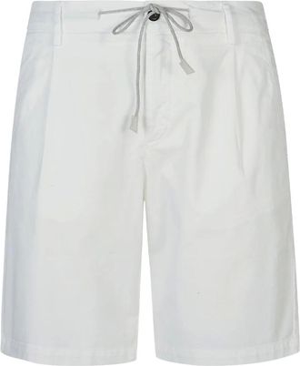 Eleventy Korte Broeken, Heren, Wit, W32, Katoen, Bermuda Jogger