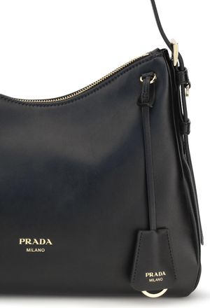 Prada Womens Shoulder Bag Leather Black Calf