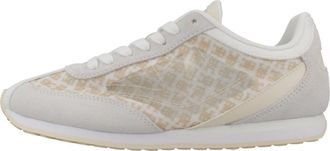 Tommy Hilfiger Monogram Heritage Runner Sneakers - Dames - Sneakers - Beige - 39 EU - Schoenen