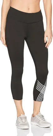 Calvin Klein Womens Placed Linear Graphic Crop Tights In Iridescent Combo