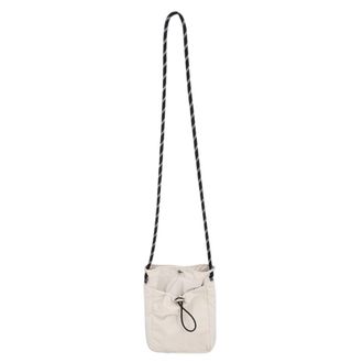 Generic Women Soft Cloth Drawstring Shoulder Bag Nylon Crossbody Bag Phone Bag (White)