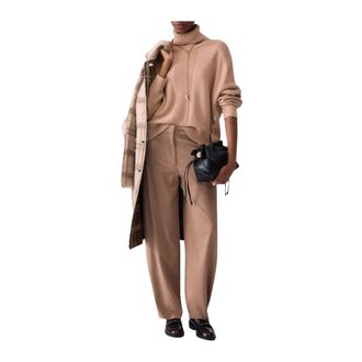 Liu Jo Punto Turtleneck - Dames - Truien - Beige - Maat: S Zijde