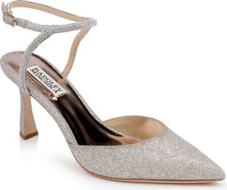 Badgley Mischka Collection Kamilah Ankle Strap Pump in Champagne at Nordstrom, Size 9.5