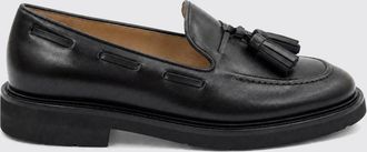 Anna F. Smooth Leather Penny Loafers with Tassels and a Raised Apron