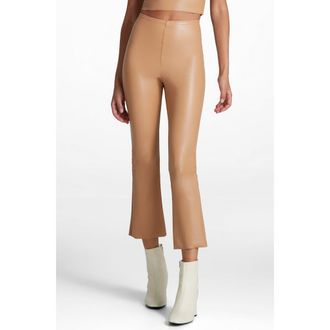 Commando Faux Leather Flare Crop Pull-On Pants in Camel at Nordstrom Rack, Size X-Large