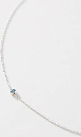 Maya Brenner Designs 14K White Gold Asymmetric Birthstone Necklace