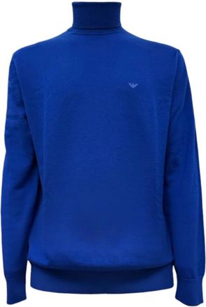 Emporio Armani Blauwe Turtleneck 8N1Myz 1M4Cz - Heren - Coltruien - Blauw - XL - Truien & Vesten