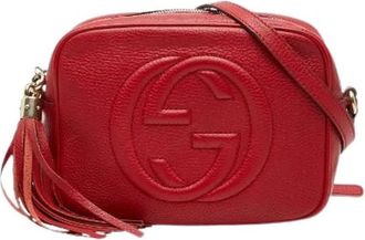 Gucci Pre-owned Cross Body Bags, female, Red, Size: ONE SIZE Pre-owned Vintage Leather Cross Body Bag