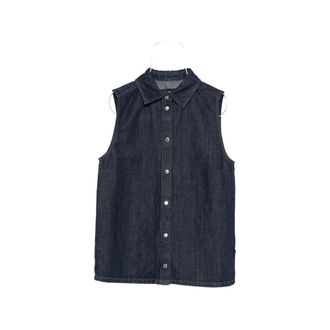 7 For All Mankind Snap-button Sleeveless Shirt