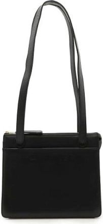 Chanel Pre-owned Shoulder Bags, female, Black, Size: ONE SIZE Pre-owned Leather Shoulder Bag