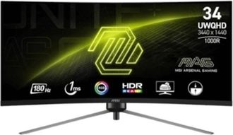 No Brand Monitor Msi 345cqr 34 Ultrawide Dual Quad Hd 50 - 60 Hz 180 Hz