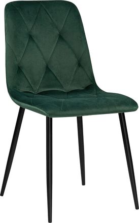 CARRYHOME Stuhl, Gr&uuml;n, Schwarz, Metall, Textil, Rundrohr, 43x84x56 cm, Esszimmer, St&uuml;hle, Polsterst&uuml;hle