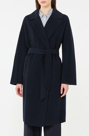Max Mara Civada Wool Blend Coat in Navy at Nordstrom, Size 12