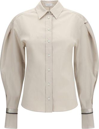 Brunello Cucinelli Beige Cotton Womens Shirt